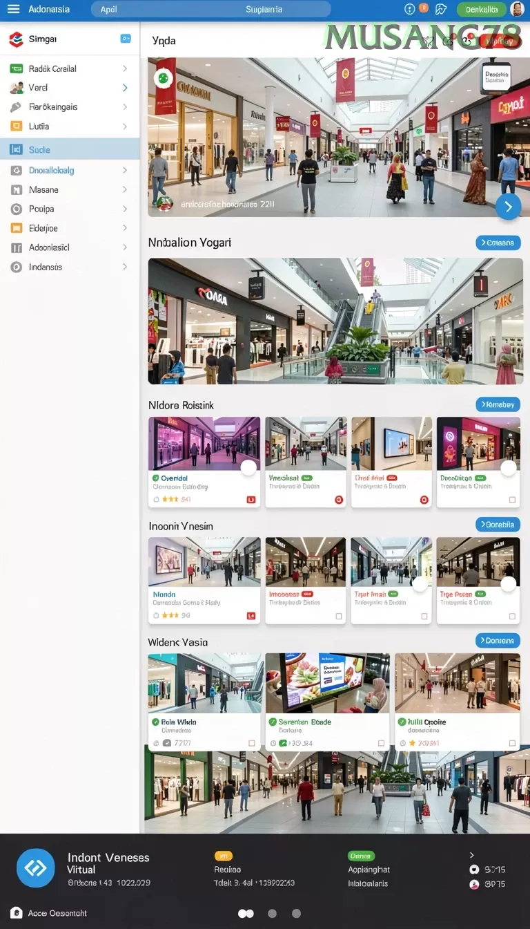 Cuplikan layar WIN88BLUE — menu navigasi